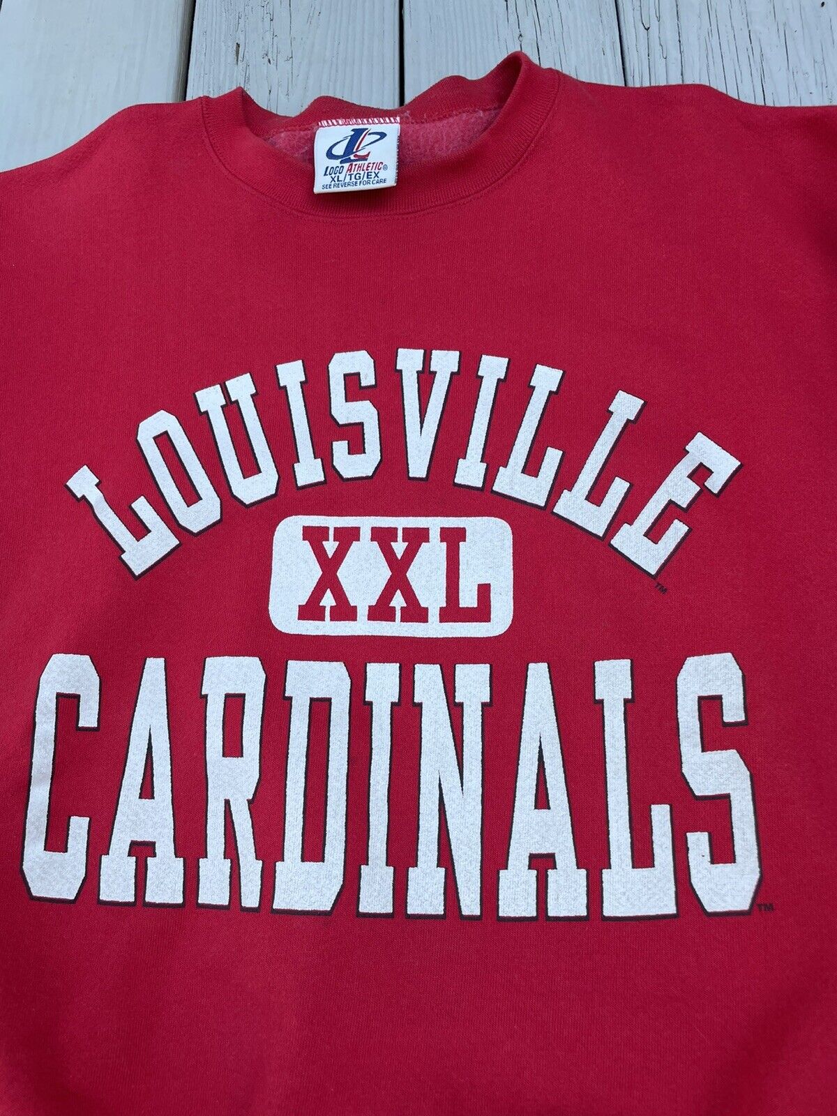 Vintage Louisville Cardinals College Crewneck Sweatshirt Reprinted, Uofl Sweatshirt, University of Louisville Sweatshirt
