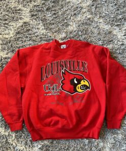 Vintage Louisville Cardinals Crewneck Sweatshirt University Football Fan Shirt Gifts Louisville Fans