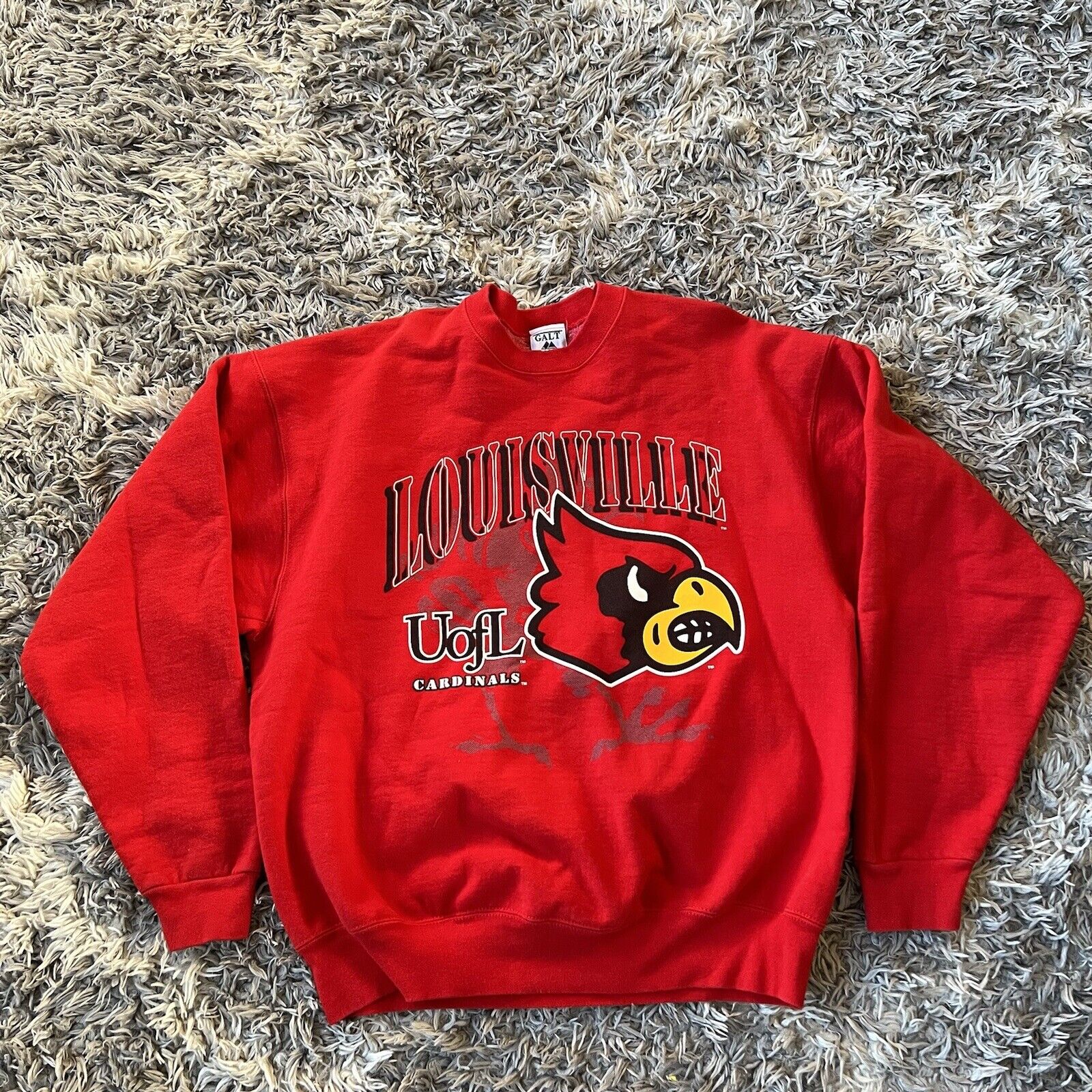 Vintage Louisville Cardinals Crewneck Sweatshirt University Football Fan Shirt Gifts Louisville Fans