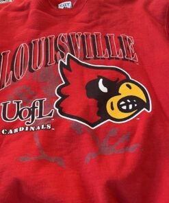 Vintage Louisville Cardinals Crewneck Sweatshirt University Football Fan Shirt Gifts Louisville Fans