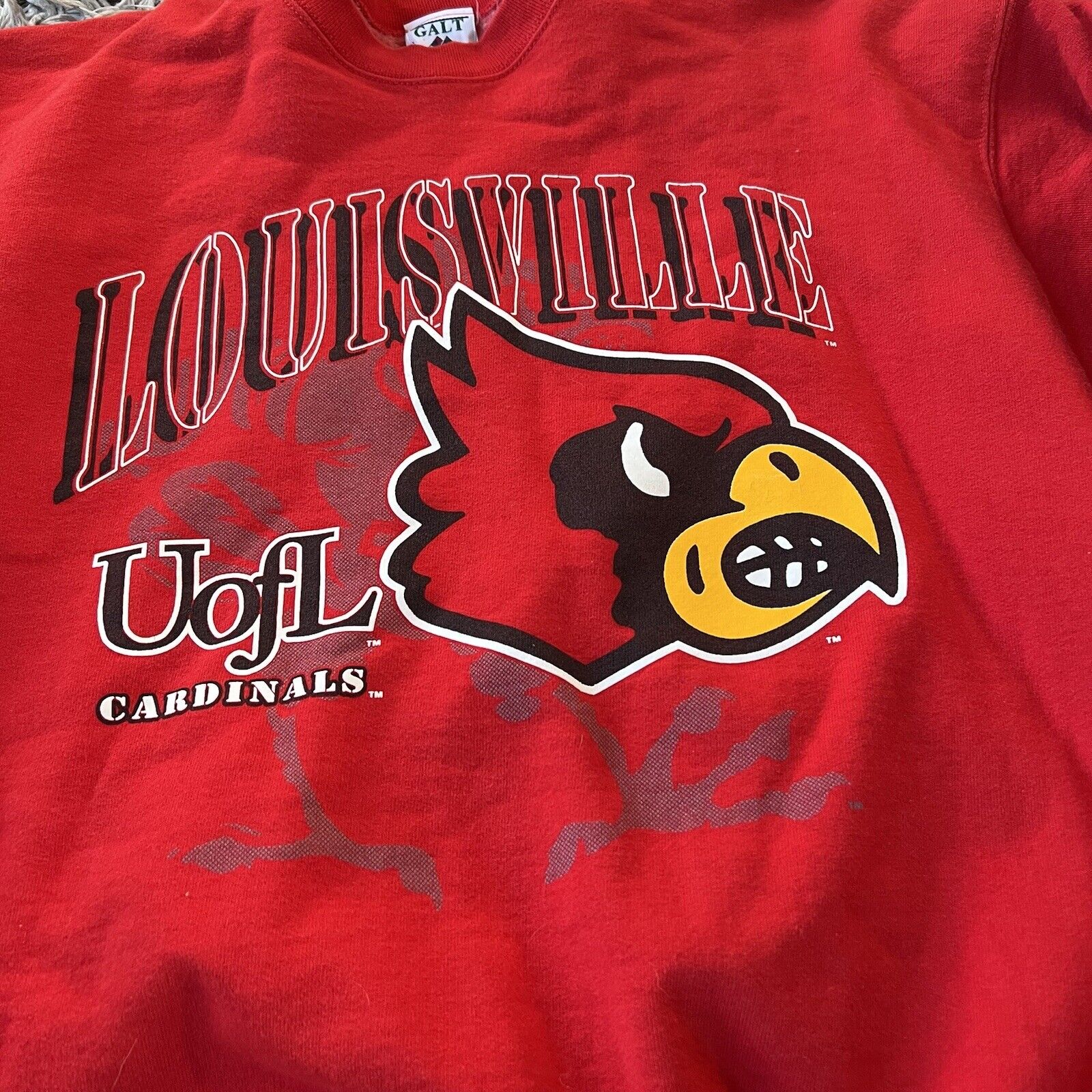 Vintage Louisville Cardinals Crewneck Sweatshirt University Football Fan Shirt Gifts Louisville Fans