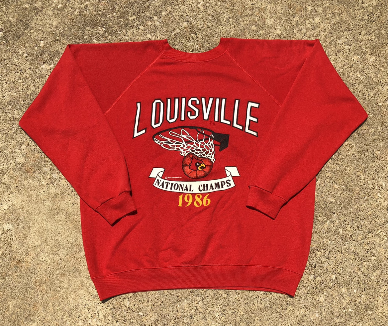 Vintage Louisville Cardinals Crewneck Sweatshirt University Football Fan Shirt Gifts for NCAA Fans