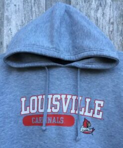 Vintage Louisville Cardinals Hoodie Sweatshirt Big Logo Reprinted, Uofl Sweatshirt, University of Louisville Sweatshirt