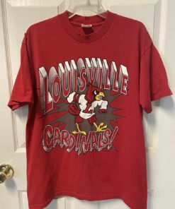 Vintage Louisville Cardinals Shirt Mens University Football Fan Shirt Gifts for NCAA Fans