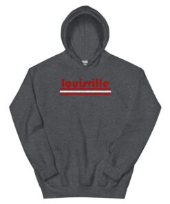 Vintage Louisville Kentucky Retro Three Stripe Weathered Unisex Hoodie