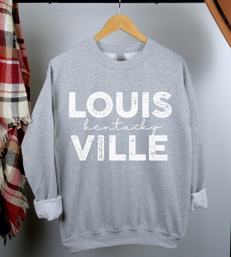 Vintage Louisville Sweatshirt, Distressed Louisville Sweatshirt, Louisville Gift, College Student