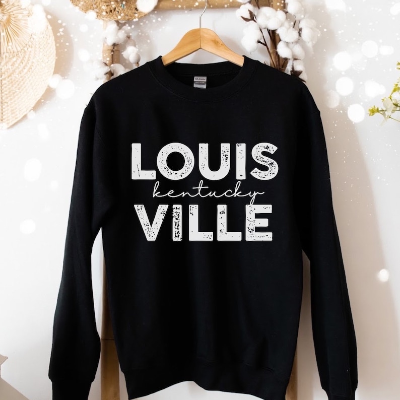 Vintage Louisville Sweatshirt, Distressed Louisville Sweatshirt, Louisville Gift, College Student