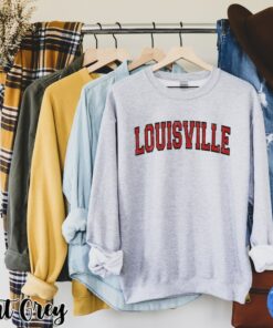 Vintage Louisville Sweatshirt, Louisville Fan Crewneck Sweatshirt