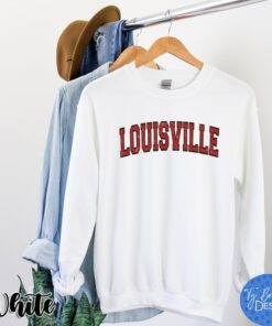 Vintage Louisville Sweatshirt, Louisville Fan Crewneck Sweatshirt, Distressed Louisville Sweatshirt, Louisville Gift, College Student gift