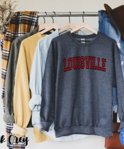 Vintage Louisville Sweatshirt, Louisville Fan Crewneck Sweatshirt, Distressed Louisville Sweatshirt, Louisville Gift, College Student gift