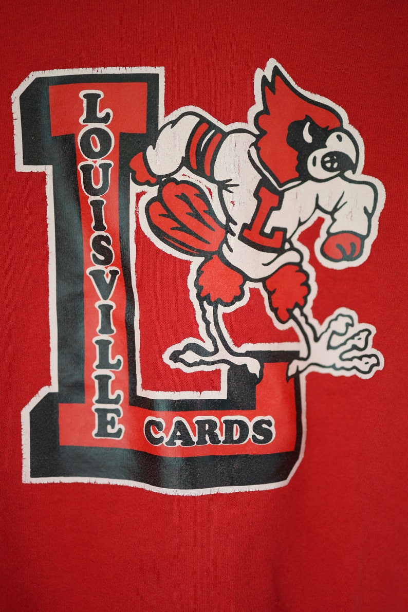 Vintage Louisville Sweatshirt, U Of L University Of Louisville Raglan Sweatshirt - 80s Vintage