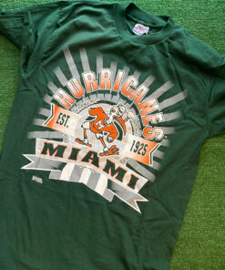 Vintage Miami Hurricanes Tee Shirt Gift For NCAA Fans