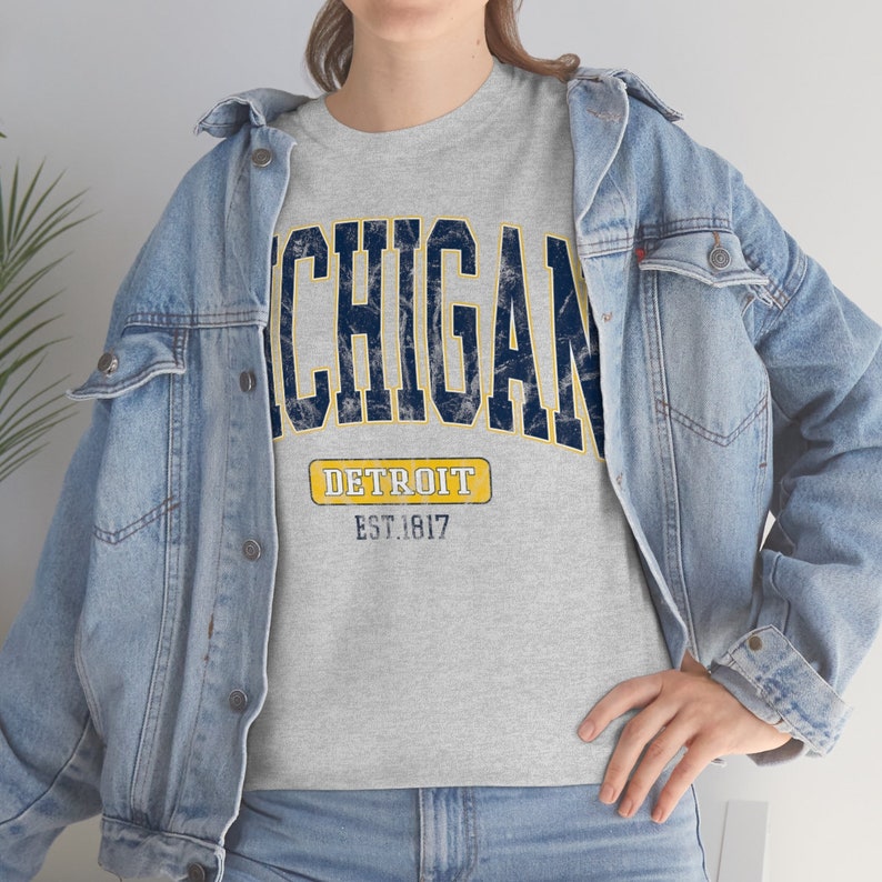 Vintage Michigan Shirt, Michigan Fan Crewneck, Distressed Michigan Shirt, Michigan Gift, College Student gift, Michigan Shirts