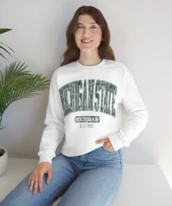 Vintage Michigan State Sweatshirt, Michigan State Fan Crewneck Sweatshirt, Distressed Michigan State Sweatshirt, Michigan State College