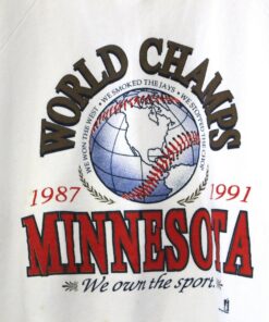 Vintage Minnesota Twins Baseball World Series Champions 1991 Sweatshirt