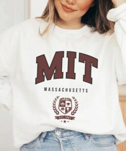 Vintage MIT Sweatshirt Institute Of Technology University Sweatshirt Gray