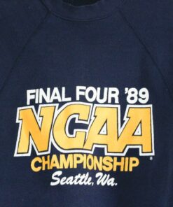 Vintage NCAA Basketball Final Four 1989 Seattle Washington Sweatshirt Large