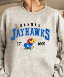Vintage NCAA Kansas Jayhawks EST1865 Sweatshirt , University of Kansas Shirt, Basketball Sweater, College Shirts, NCAA Shirt, Vintage Shirt