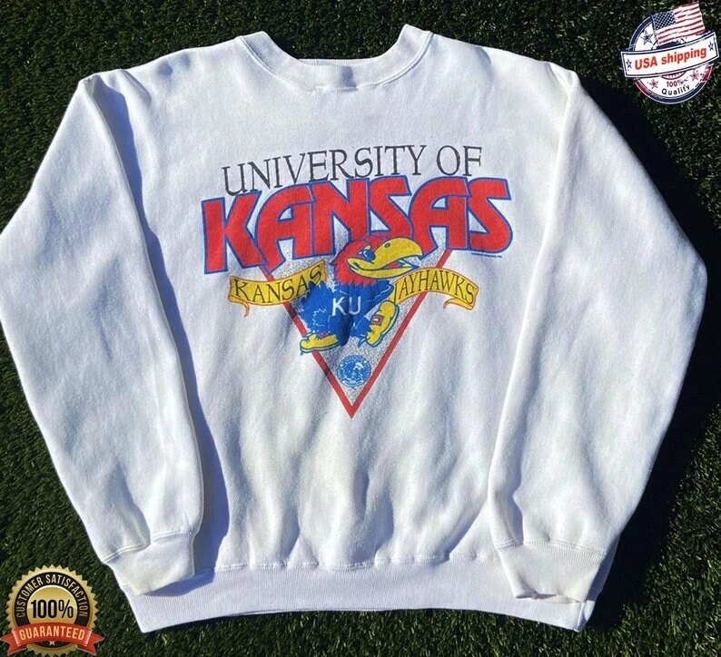 Vintage NCAA Kansas Jayhawks Mascot Logo Sweatshirt, Kansas Jayhawks Shirt, University of Kansas, Unisex Shirt Sweatshirt, Vintage Shirt