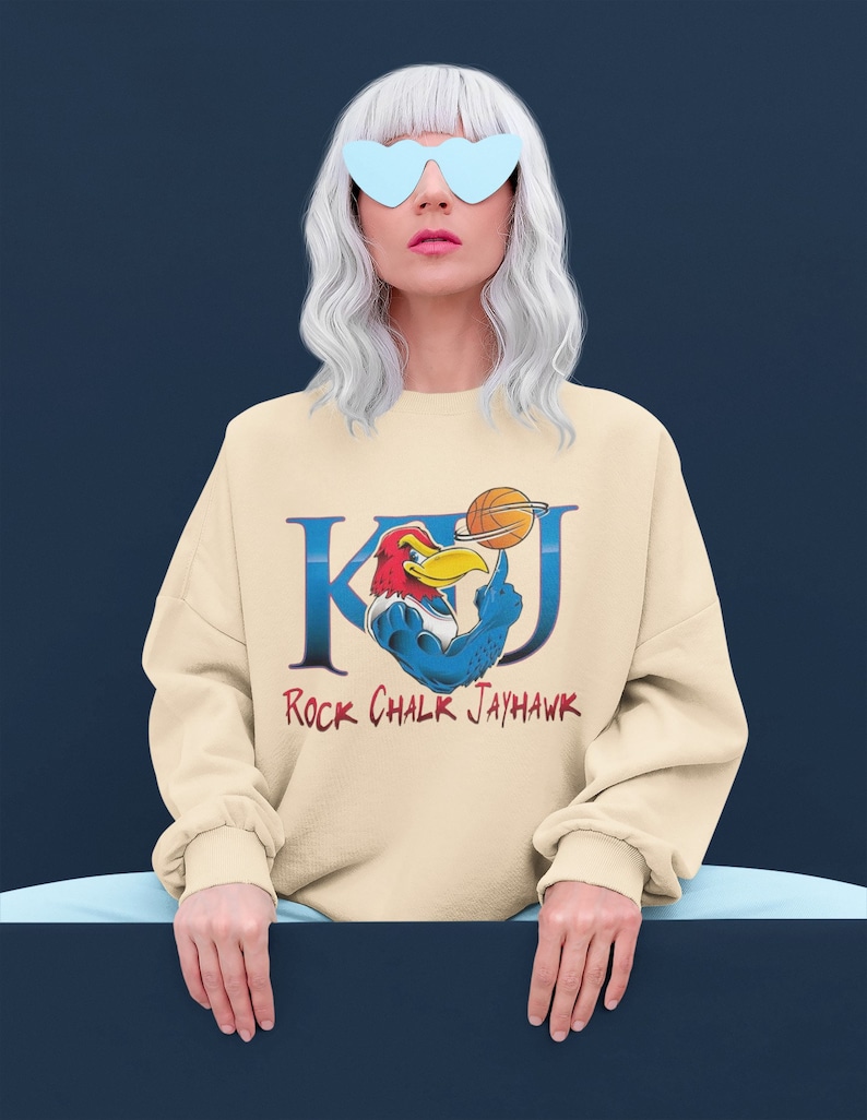 Vintage NCAA Kansas Jayhawks Rock Chalk Jayhawk Shirt, Kansas Jayhawks Shirt, University of Kansas Shirt, College Shirt, Vintage 90s Shirt