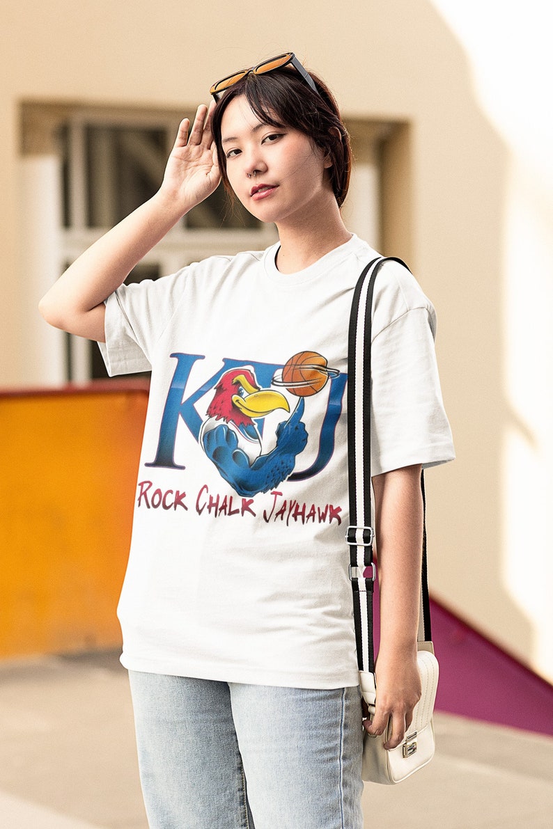 Vintage NCAA Kansas Jayhawks Rock Chalk Jayhawk Shirt, Kansas Jayhawks Shirt, University of Kansas Shirt, College Shirt, Vintage 90s Shirt