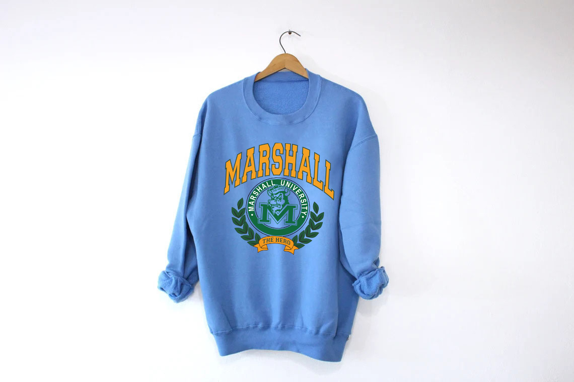 Vintage NCAA Marshall University The Herd Logo Sweatshirt, Marshall Thundering Herd Shirt, Marshall University, Unisex Shirt - Image 4