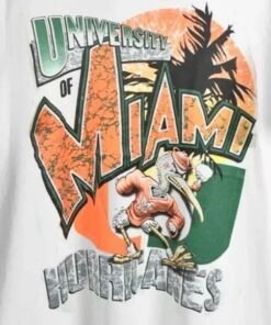 Vintage NCAA Miami Hurricanes Mascot Logo Shirt, Miami Hurricanes Shirt
