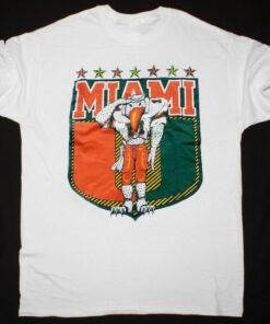 Vintage NCAA Miami Hurricanes Mascot Logo T-Shirt Unisex Reprint Sweatshirt
