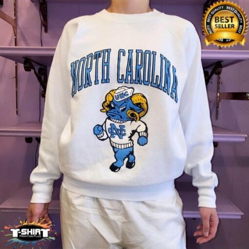 Vintage NCAA North Carolina Tar Heels Mascot Shirt, University Of North Carolina