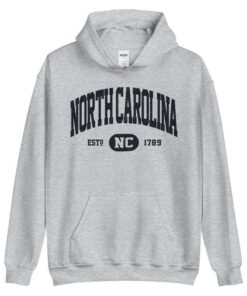 Vintage North Carolina Hoodie, Retro North Carolina Hooded Sweatshirt, Distressed Sweater College University Style NC Gifts