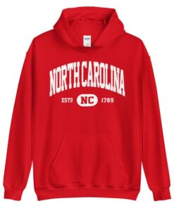 Vintage North Carolina Hoodie, Retro North Carolina Hooded Sweatshirt, Distressed Sweater College University Style NC Gifts