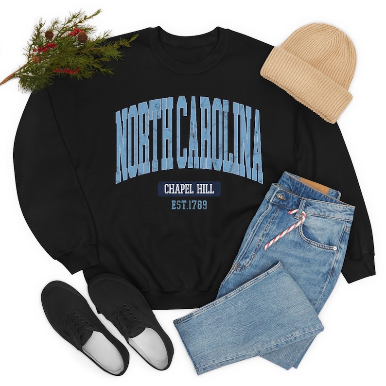 Vintage North Carolina Sweatshirt, North Carolina Fan Crewneck Sweatshirt, Distressed North Carolina Sweatshirt, North Carolina Gift