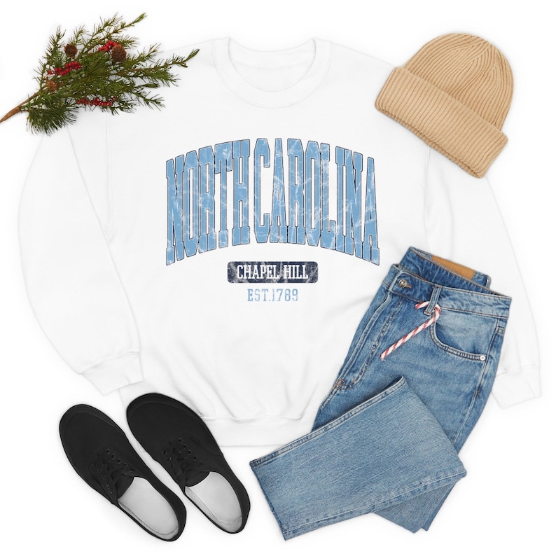 Vintage North Carolina Sweatshirt, North Carolina Fan Crewneck Sweatshirt, Distressed North Carolina Sweatshirt, North Carolina Gift