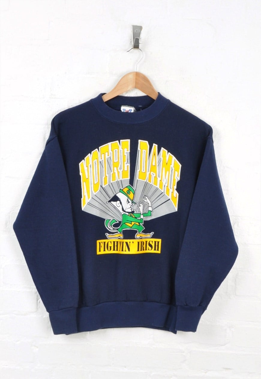 Vintage Notre Dame Fightin' Irish Sweater Navy