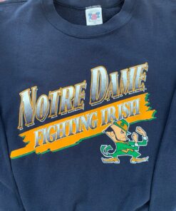 Vintage Notre Dame Fighting Irish Crewneck Sweatshirt Full Size Quality Made in USA