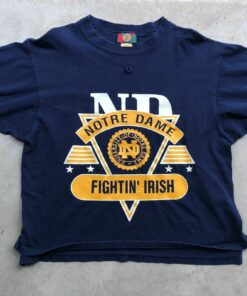 Vintage Notre Dame Fighting Irish Shirt / Short Sleeve Sweatshirt