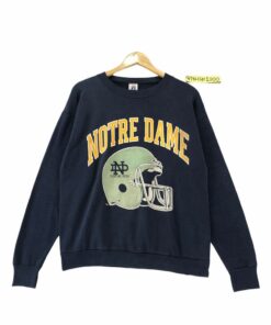 Vintage Notre Dame Fighting Irish Sweatshirt Big Logo University Notre Dame crewneck Pullover Jumper