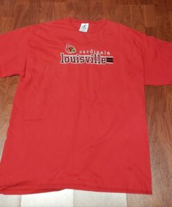 Vintage Red Louisville Cardinals Short Sleeve Shirt