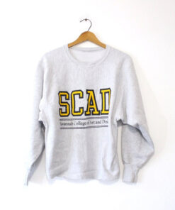 Vintage Savannah College of Art and Design Crop Sweatshirt Large