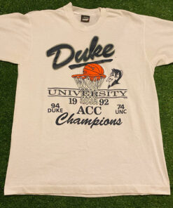 Vintage Screen Stars Duke Blue Devils Basketball 1992 ACC Champs T-Shirt
