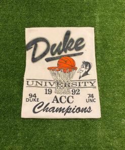 Vintage Screen Stars Duke Blue Devils Basketball 1992 ACC Champs T-Shirt