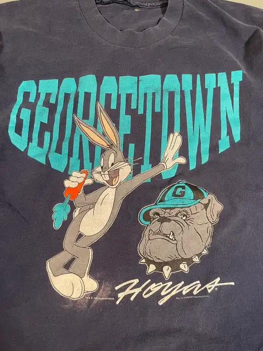 Vintage Single Stitch 1993 Georgetown Hoyas x Bugs Bunny Tee