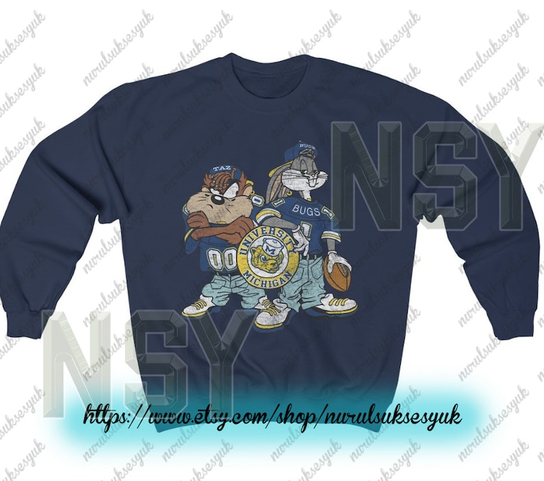 Vintage Style Michigan Crewneck Sweatshirt, Distressed Michigan, Michigan Fan Crewneck Shirt, College Sweater