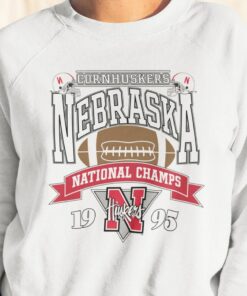 Vintage Style University Of Nebraska Huskers Crewneck Sweatshirt, Vintage 90S Shirt, 1995 Nebraska Huskers Football T Shirt, Hoodie