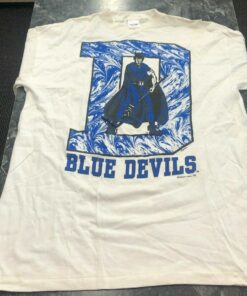 Vintage T Shirt - Blue Devils DUKE White Blue College Shirts