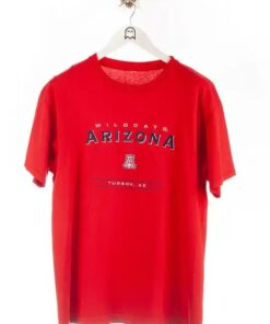 Vintage T-Shirt Wildcats Arizona Logo Print Red