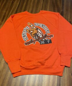 Vintage Tennessee Vols Sweatshirt Sweater 1986 Vol Vs Miami 35 7 Sugar Bowl Champions Pullover Hoodie Reprinted
