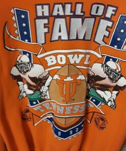 Vintage Tennessee Volunteers Pullover Mens Large 1993 hall of Fame Bowl Graphic Sweater Hoodie And T Shirt Reprinted