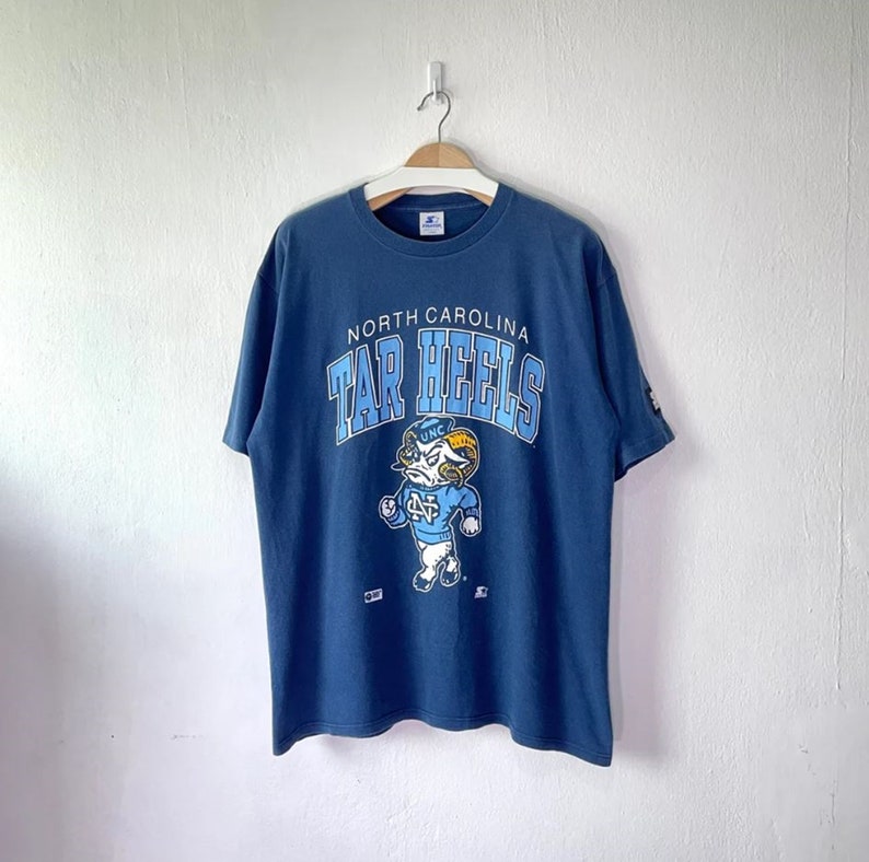 Vintage UNC Tar Heels Mascot Logo Shirt, NCAA UNC Tar Heels Shirt, Vintage 90s University of North Carolina, Unisex Shirt, Vintage Shirt