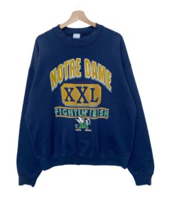 Vintage UNIVERSITY Of NOTRE DAME Sweatshirt Sweater Pullover Jumper Long Sleeve Shirt